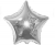 FM Шар Фольга 18" Звезда серебро (SILVER)