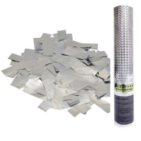 Пневмохлопушка в пл. тубе  Серебряное конфетти 30 см.