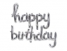 Шар фольга Happy Birthday проп. буквы серебро