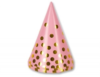 Колпак Горошек золото /6 шт. 