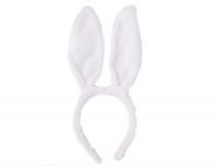 Ободок Ушки Зайка белый 