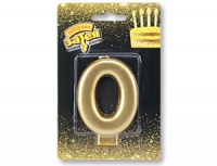 Свеча Цифра Золото 0