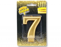 Свеча Цифра Золото 7