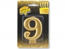Свеча Цифра Золото 9