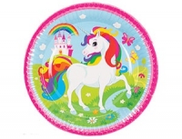 Тарелки 23 см Единорог / 8 шт.