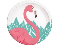 Тарелки 23см Фламинго розовый  8  шт