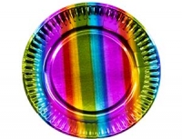 Тарелки 23 см фольг. Радуга 6 шт.
