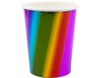 Стаканы 250 мл фольг. Радуга / 6 шт.
