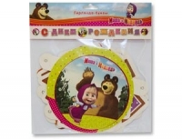 Гирлянда буквы С Днем Рождения Маша и Медведь