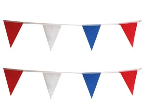 Лента флажная ТРИКОЛОР 18*22см 10м