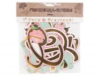 Гирлянда буквы С Днем Рождения Пионы