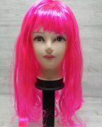 Парик волнистый /розовый