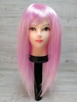 Парик прямой волос, /светло-розовый