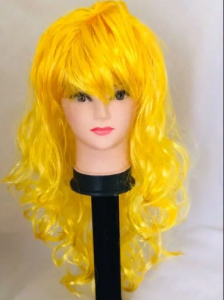 Парик "мальвина" однотонный /жёлтый