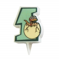 Свеча Цифра 1 Динозавр