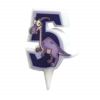 Свеча Цифр 5 Динозавр