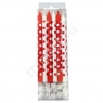 MС Свечи Красные и белые в горошек 12шт с держ. 12см 