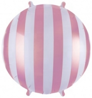 FM Круг Полоски розовые18"/45см.