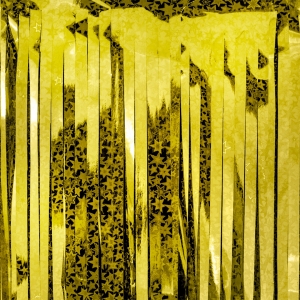 Занавес дождик голография звезды золото 60*200 см