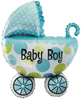 FM Фигура Коляска голубой