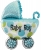 FM Фигура Коляска голубой