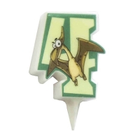 Свеча Цифр 4 Динозавр