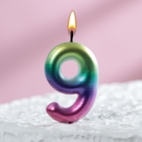 Свеча Цифра 9 "Акварель" 