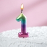 Свеча Цифра 1 "Акварель" 