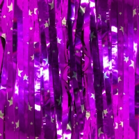 Занавес дождик звезды, фуше 100*200 см.