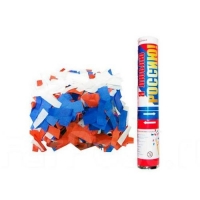 Пневмохлопушка1 в мет. тубе, Я ЛЮБЛЮ РОССИЮ, 30см