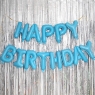 Шар фольга Happy Birthday Blue буквы 