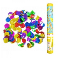 Пневмохлопушка в мет. тубе, С ДНЕМ РОЖДЕНИЯ, 30см