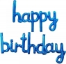 Шар фольга Happy Birthday проп. буквы синий 