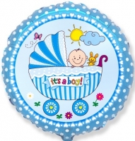 Круг Коляска Мальчик 18"/45 см