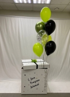 Коробка с шарами "Сюрприз"белая №15