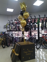 Коробка с шарами "Сюрприз"черная №7